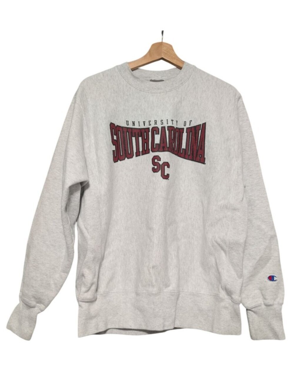 Champion Reverse Weave South Carolina Sweatshirt Mens M Grey Y2K College Crew